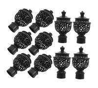 HOOTNEE 12 Pièces Embouts de Tringle à Rideaux Décoratifs Lot de Finitions Élégantes pour Amélioration de Décor de Fenêtre Installation Facile Rapide Compatibles Barres à Rideaux Standard