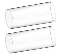 HOOTNEE 2 pièces Abat-jour Verre Transparent Tube Cylindrique Coupe-vent pour Bougies Porte-bougie Décoratif Pratique et Sécurisé Ombre Lumineuse Claire pour Intérieur