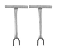 HOOTNEE 2 Pièces e Vanne D’eau Longue 27cm, Poignée Ergonomique | Outil pour Vanne Enterrée, Pince en U en Fer Argenté, Usage Entretien Domicile et Propriété