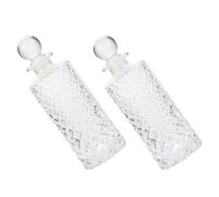 HOOTNEE 2 pièces Flacon Diffuseur Aromathérapie Verre Transparent Lot de Bouteilles Vides Élégantes pour Parfum Intérieur et Décoration Maison