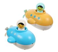 HOOTNEE 2 pièces Jouets de Bain pour Garçon Fille Mois sous-Marins à Remonter avec Jet Eau Jouets Flottants pour Garçon Amusants pour et Piscine