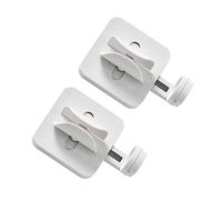 HOOTNEE 2 Pièces Support Mural Porte Brosses à Dents Électrique sans Perçage Lot de Rangement Mural Simple et Décoratif pour Salle de Bain Installation Facile et Design Blanc