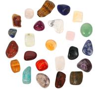 HOOTNEE 24 Pierres Naturelles Décoratives pour Collection et Enseignement, Minéraux Énergétiques Résistants à l'usure, Lot de 24 Pièces Multicolores pour Usage Quotidien
