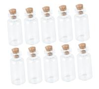 HOOTNEE 25 pièces Petite Fiole Verre avec Bouchon Liège Mini Bouteilles DIY pour Message Pendentif et Décoration Flacons à Souhaits pour Mariage et Fête