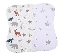 HOOTNEE 3 pièces Lot de Lingettes Épaule Coton Absorbant pour Garçon Fille Doux et Respirant Serviette Allaitement Pratique et Portable pour et