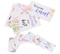 HOOTNEE 30 Pièces Cartes de Mots Anglais Citations Motivantes et Designs Variés pour Étudiants et Garçon et Filles, pour Boîtes à Lunch et Événements Scolaires