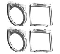 HOOTNEE 4 Pièces Protection Boutons Poussoirs Pc Couvercles Anti-poussière et Sécurité Cache Interrupteur Élévateur Rond et Carré Garde Bouton Marche pour Machine à Laver et Panneaux
