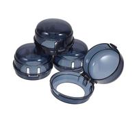 HOOTNEE 4 pièces Protège Boutons Cuisinière Gaz Couvercles de Protection Sécurité Antidérapants et Anti-touche pour Gazinière Installation Facile Plastique Noir Protection Hygiène et