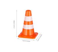 HOOTNEE 40 Pièces Jouets cognitifs Circulation cônes de Prudence cônes de sécurité Breloques Mini Jouets de Signes de Construction Plastique Orange