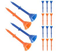 HOOTNEE 40 Pièces Tees de Golf Plastiques Courts 3-1/4 Pouces | Structure Plate Grand Dessus, Couleur Variée, Adaptés aux Leçons et Terrains D'entraînement