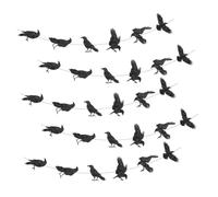 HOOTNEE 5 pièces Guirlande Corbeaux Noirs Halloween Papier Flexible Décoration Gothique Effrayante pour Fête Maison et Ambiance Sombre