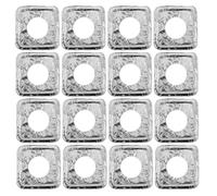 HOOTNEE 50 Pièces Protège-brûleurs Gaz Aluminium Épais Tapis Anti-huile et Anti-graisse pour Cuisinière Gazinière Facile à Nettoyer et Résistant Haute Température