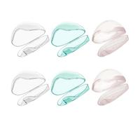 HOOTNEE 6 Pièces Boîte de Rangement Tétine Portable Étui Transparent Triangulaire Anti-poussière Léger et Robuste Organiseur Pratique pour Sucettes Voyage et Poussette