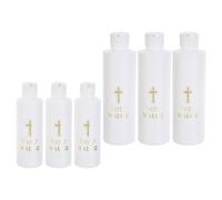 HOOTNEE 6 Pièces Bouteilles Eau Bénite Plastiques Rechargeables avec Croix pour Baptême Communion Cadeaux Religieux Cérémonie Chrétienne Portable