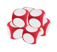 HOOTNEE 6pièces Dés Ronds Mousse Grands Dés Vierges à Dessiner Librement Jouet Éducatif pour Fêtes Et Jeux De Société