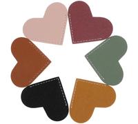 HOOTNEE 6Pièces Marque-Pages Cuir Forme De Cœur Marqueurs De Coin De Page Pour Garçon Fille Mini Portables Cuir