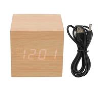 HOOTNEE avec Affichage LED Double Contrôle Vocal Luminosité et Indicateur Température Horloge Silencieuse USB pour Bureau et Chambre