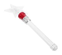 HOOTNEE Baguette Magique Lumineuse Étoile Rotative Rouge, Accessoire de Costume Fée pour Fêtes et Anniversaires, Bâton Lumineux Portable pour Concerts et Festivals