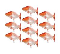 HOOTNEE Ballons en Aluminium Forme Poisson Cartoon Carpe Koi Rouge 35 Cm Décorations Fête Anniversaire Piscine Lot 10 Pièces