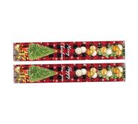 HOOTNEE Bannière de Porte Extérieure Noël 180X30 CM Couplet Décoratif Suspendu pour Fête Panneau Suspendu pour Décoration Maison et Bureau Drapeau de Vacances Noël