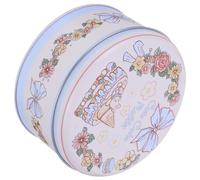 HOOTNEE Boîte à Biscuits pour Fêtes de Vacances Petite et Portable Ronde en Fer-blanc Motif Coloré, Matériau Robuste et Rangement de Cookies ou Bonbons