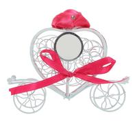 HOOTNEE Boîte à Bonbons Creuse en Métal Ajouré Forme Cœur, Coloris Rose Fuchsia, Petit Coffret Décoratif pour Mariage et Fête, pour Dragées et Gourmandises, Accessoire Décoratif Original