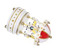 HOOTNEE Boîte à Musique Carrousel Manuelle Blanche Modèle 1 Cheval de Manège Rotatif Mécanisme à Remontage Décoration Festive de Noël et Présent D’Anniversaire Musical Vintage