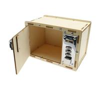 HOOTNEE Boîte à Serrure Bois pour Garçon Fille DIY Mécanique avec Cadenas à Combinaison Numérique Outil Ludique de Fabrication Coffret Sécurisé et Éducatif pour Bricolage Familial