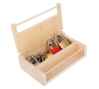 HOOTNEE Boîte à Serrures Montessori Bois pour Garçon Fille Ans Jeu Éducatif Développement Motricité Fine et Coordination Main-œil Ensemble de Verrouillage Pratique pour Activités À