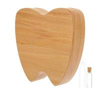 HOOTNEE Boîte à Souvenirs En Bois Pour Dents Perdues Pour Garçon Et Filles Coffret Souvenir Bébé Boîte En Bois Naturel Taille Moyenne Rangement Sécurisé Pour Petites Dents Pour Collection D'enfance