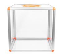 HOOTNEE Boîte de Loterie Transparente Multifonction 29x29 Cm en Plastique Rigide, Urne Carrée pour Tirage au Sort, Collecte de Billets et Événements Festifs, Rangement Portable pour