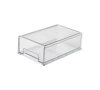 HOOTNEE Boîte de Rangement pour Réfrigérateur Transparent Tiroir Empilable pour Aliments Bac de Congélateur Organisateur Cuisine 3 Pièces