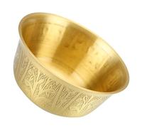 HOOTNEE Bol Décoratif en Cuivre Doré 6,6 Cm à Offrandes D'eau pour Culte Bouddhiste Bol Sacré Multifonction pour Temple et Décoration Intérieure Résistant au Vieillissement