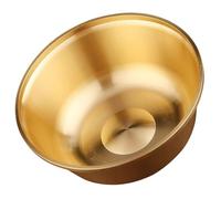 HOOTNEE Bol Décoratif en Laiton Doré Multifonction pour Offrandes Bouddhistes Bol en Cuivre Lisse Coupe Sacrée Métallique pour Temple et Décoration Intérieure Accessoire Rituel