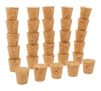 HOOTNEE Bouchons Coniques en Bois 30pcs 15x15x12mm pour Bouteilles de Vin et Boissons Usage Maison Bar