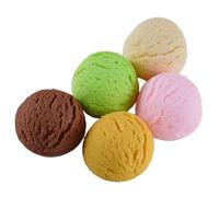 HOOTNEE Boules De Crème Glacée Réalistes 5 Pièces Accessoires De Crème Glacée Décoratifs Pour Vitrine Modèles De Fausses Glaces Pour Présentation Et Photographie
