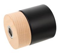 HOOTNEE Bouteille Diffuseur Huile Essentielle Cylindrique Noire Mate avec Couvercle Bois Verre Épais Stable pour Diffusion Arôme Décoration Parfumée pour Salon et Chambre