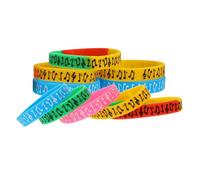 HOOTNEE Bracelets en Silicone Confortables Notes Musicales Classiques Lot de 10 pour Festivals de Musique Électronique et Concerts