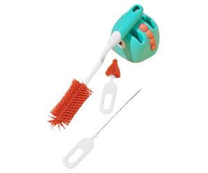 HOOTNEE Brosse à Biberon Longue Écologique avec Support de Rangement et Crochet Kit de Nettoyage pour Bouteilles Tasses et Pailles Léger et Polyvalent