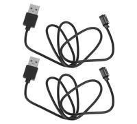 HOOTNEE Câble de Charge Magnétique USB Accessoire Élégant pour Montre Intelligente Noir 2pcs en PC et Abs, Flexible et Compatible Charge Rapide pour Smartwatch