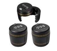 HOOTNEE Cadenas de sécurité pour bouteilles de bar Bouchon de bouteille réutilisable noir 3pcs, Cadenas à combinaison à 3 chiffres, anti-effraction, pour bouteilles d’alcool et de