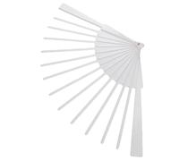 HOOTNEE Cadre de Ventilateur Pliable en Plastique Blanc Nervure Décorative, Portable et Facile à Ranger, pour Décoration Murale et Événements DIY