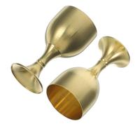 HOOTNEE Calice en Alliage de Cuivre Or, Coupe de Communion Multifonction Résistante à L'usure, Décor Exquis pour Offrandes et Prières Sacrées