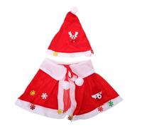 HOOTNEE Cape de Noël Garçon Fille Rouge avec Capuche Cape Velours Douce avec Chapeau Père Noël Costume Cosplay et Spectacle Hiver