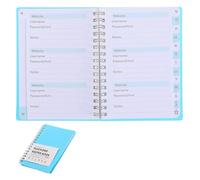 HOOTNEE Carnet de Mots de Passe à Spirale avec Index Alphabétique, Papier Résistant aux Transferts, Carnet d'Adresses Compact pour Présent ou Usage Personnel