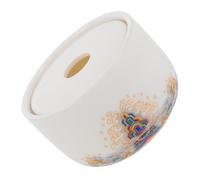 HOOTNEE Cendrier Céramique avec Couvercle Vent Résistant à Haute Température Cendrier Rond et Élégant pour Intérieur Bureau Terrasse et Usage Domestique