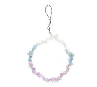 HOOTNEE Chaîne de Téléphones Portables en Cristal Naturel, Lanière Anti-perte Violette Perles D’onyx, Dragonne Pratique pour Téléphone Portable, Décoration Bohème Légère pour Usage