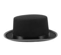 HOOTNEE Chapeau de Magicien Petit Taille, Tissu Confortable Noir, Accessoire de Déguisement pour Halloween et Fêtes, Décoration de Conjuration, Chapeau de Scène Léger et Créatif, 1 Pièce