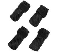HOOTNEE Chaussures pour Chats Anti-griffures en Polyester Noir, Protège-Griffes Ajustables, 4 Pièces, pour Nourrir et Soigner Votre Chat en Toute Sécurité