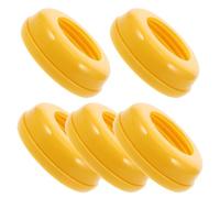 HOOTNEE Colliers de Remplacement pour Biberons 5pcs en Plastique Pp Jaune Réutilisables Protection Hermétique pour Large Col, Accessoires Pratiques pour Alimentation Bébé